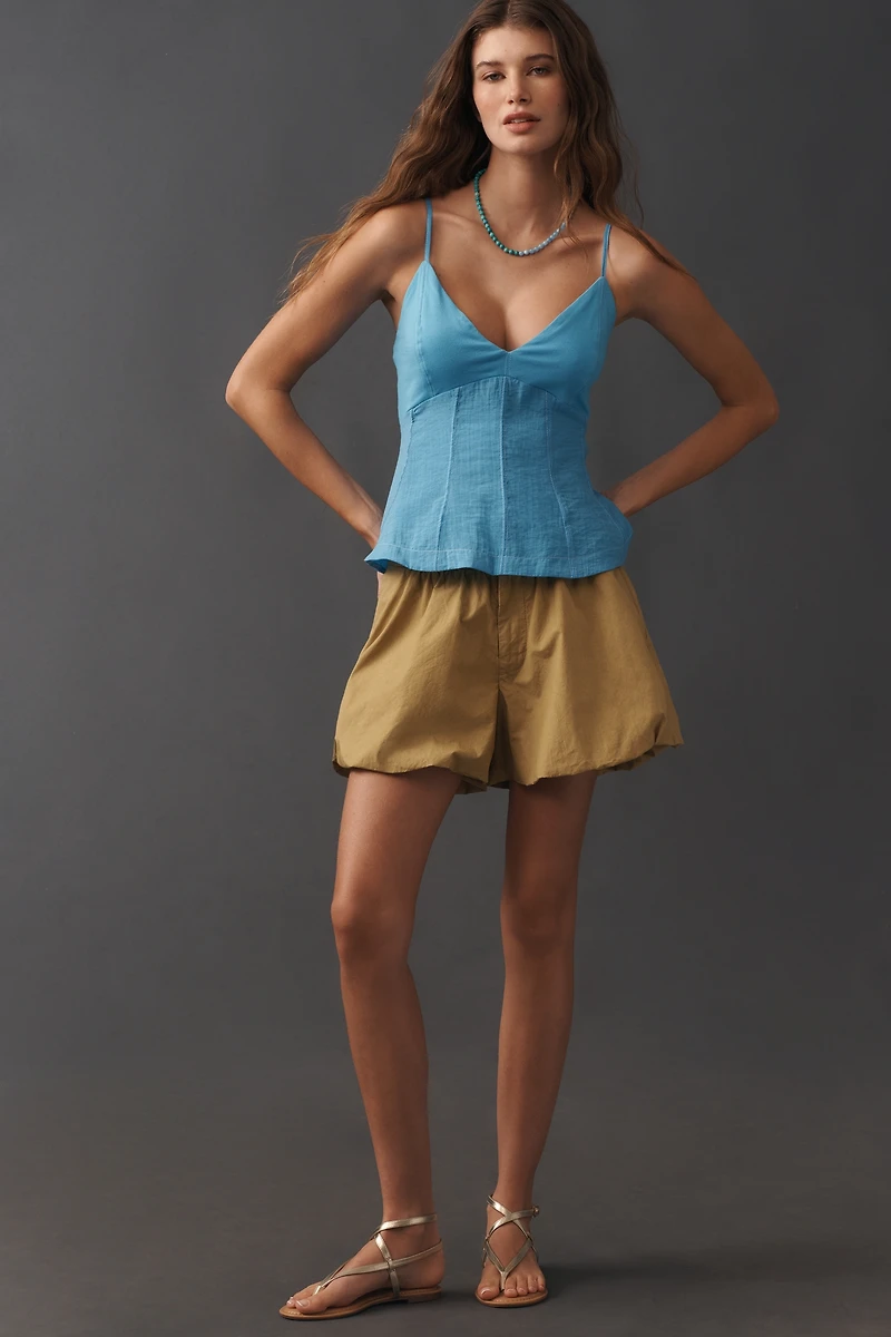 By Anthropologie V-Neck Waisted Peplum Tank