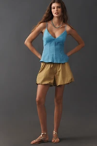 By Anthropologie V-Neck Waisted Peplum Tank