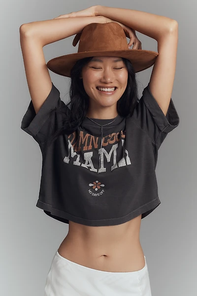 Girl Dangerous Damn Good Mama Crop Boyfriend Tee