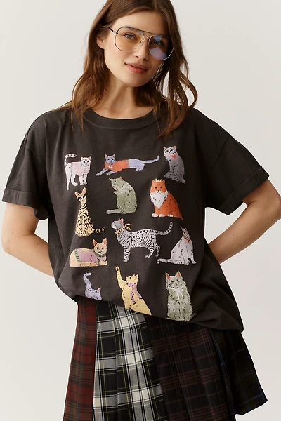 Girl Dangerous Cats Graphic Tee