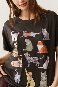 Girl Dangerous Cats Graphic Tee