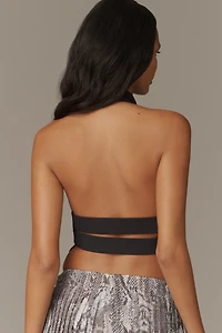 By Anthropologie Mock-Neck Open-Back Tank Top