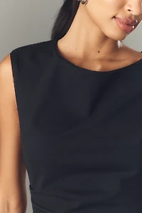 Maeve Short-Sleeve Structured Asymmetric Top