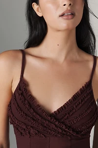 Pilcro Seamed Ruffle Tank Top