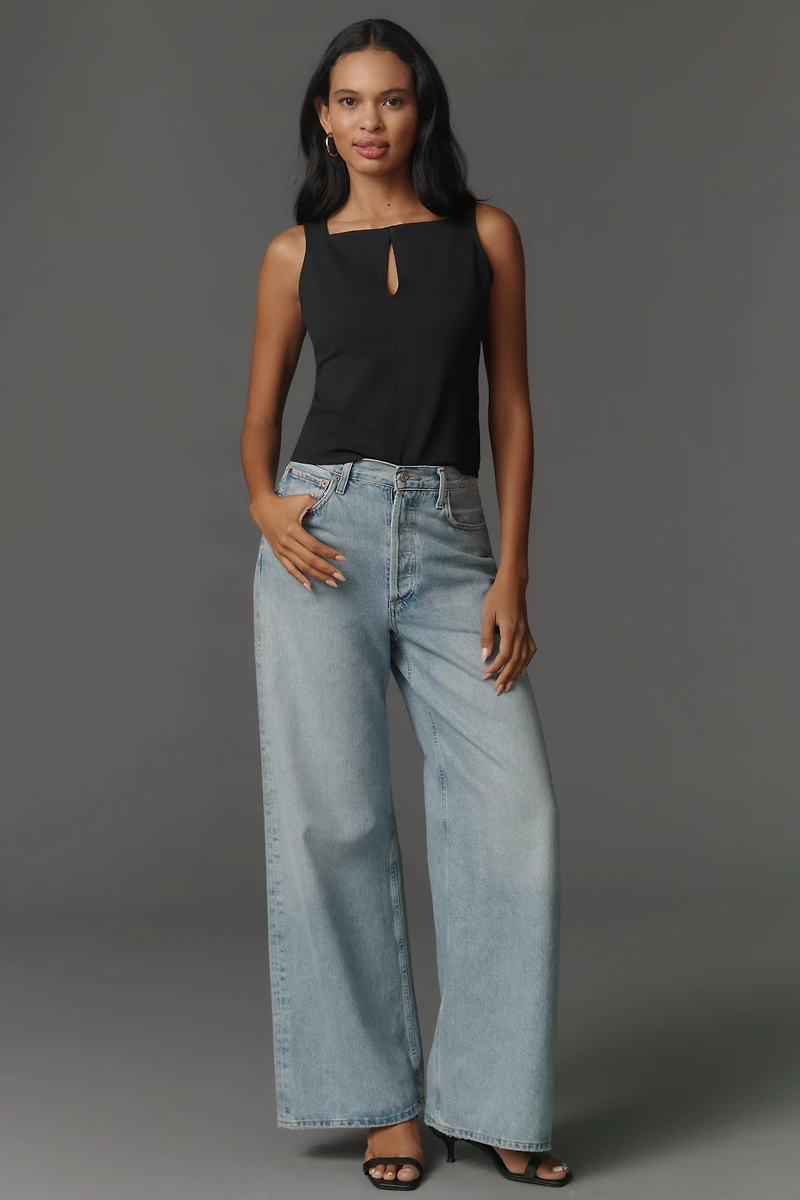 Maeve Keyhole Seamed Tank Top