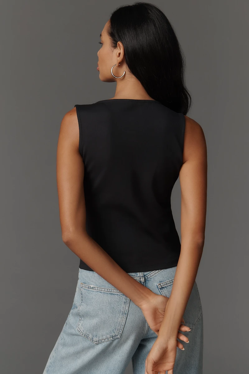 Maeve Keyhole Seamed Tank Top