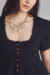Maeve Puff-Sleeve Babydoll Top