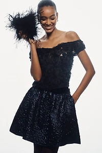 Maeve Off-Shoulder Rosette Top