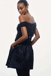 Maeve Off-Shoulder Rosette Top