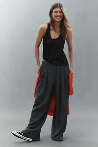 By Anthropologie Slouchy Sequin Scoop Tank