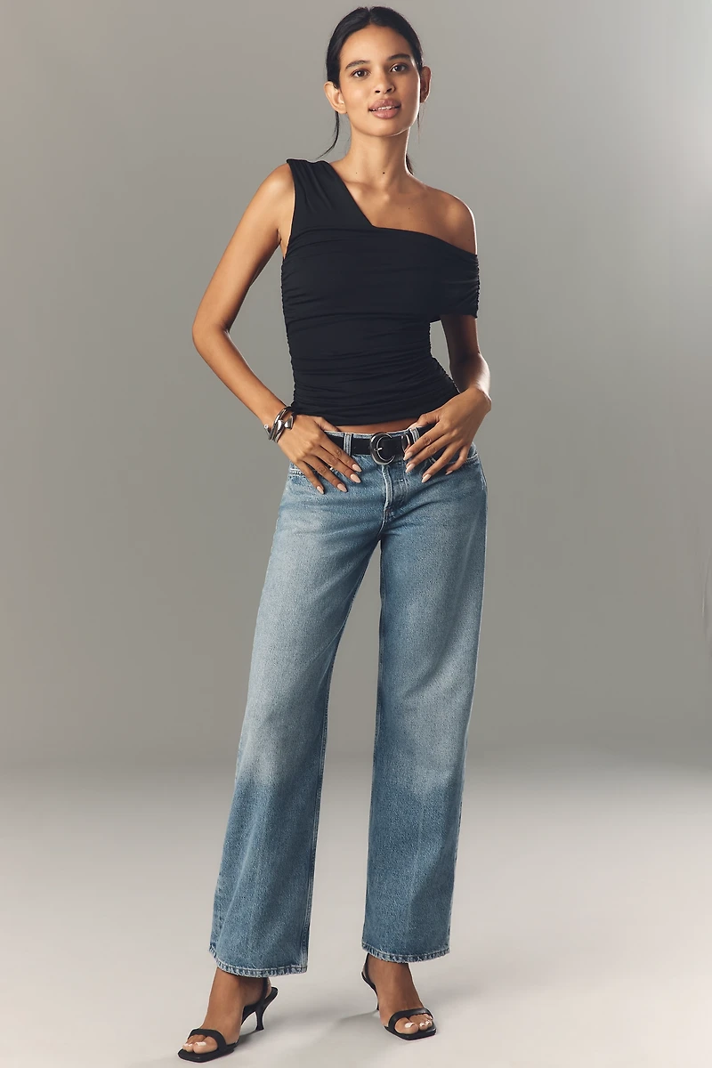 Susana Monaco Off-Shoulder Ruched Tank Top