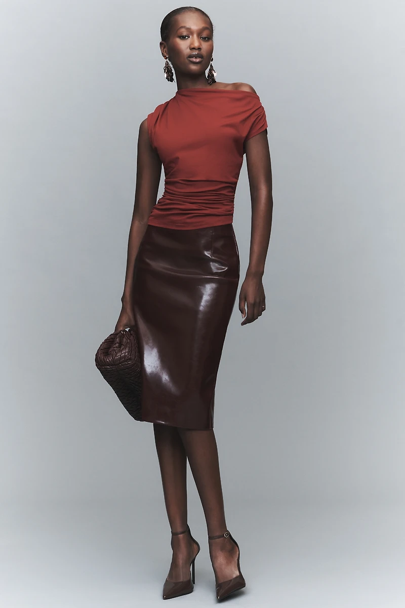 Susana Monaco Off-Shoulder Ruched Top