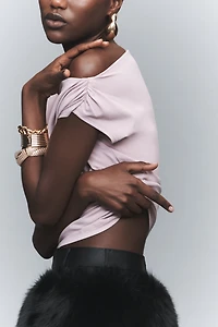 Susana Monaco Off-Shoulder Ruched Top