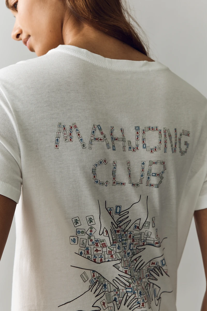 Unfortunate Portrait Mahjong Club Cotton Graphic Tee