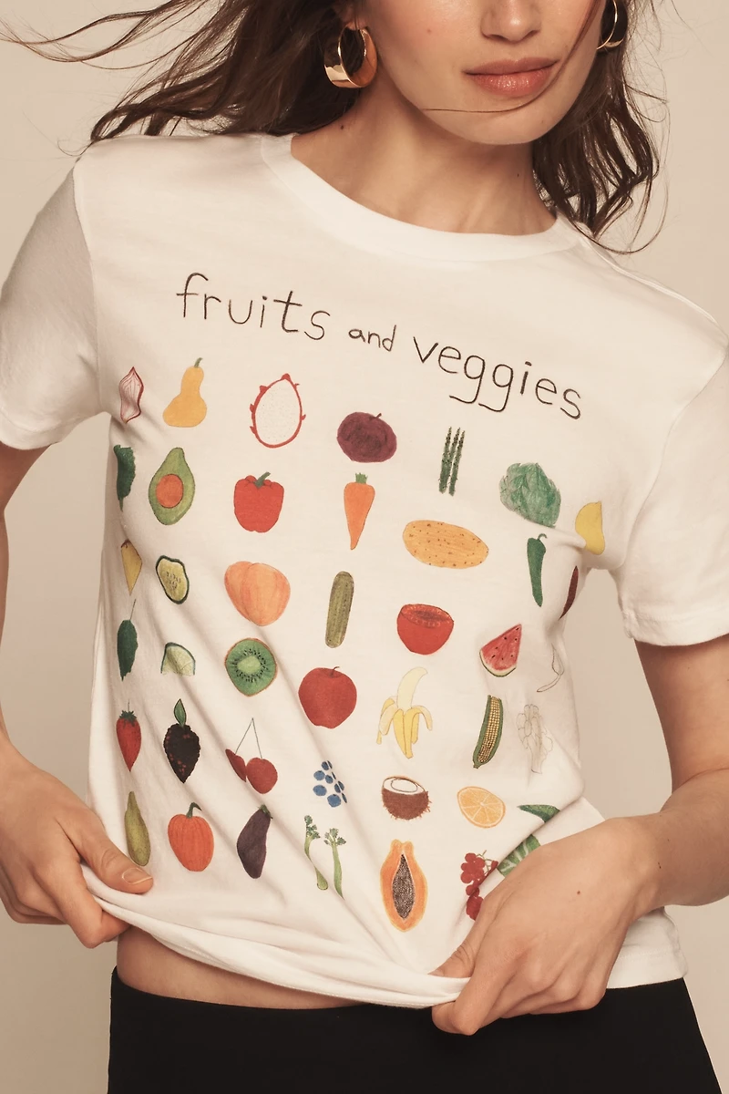 Unfortunate Portrait Fruits & Veggies Tee