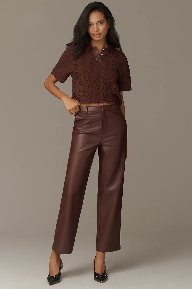 En Saison Delphine Short-Sleeve Polo Top