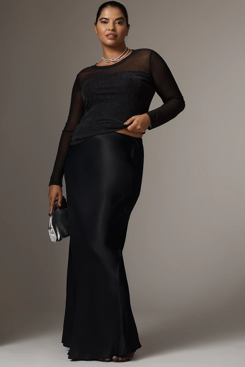 Sanctuary Plus Long-Sleeve Sparkle Top