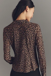 Sanctuary Long-Sleeve Mesh Top