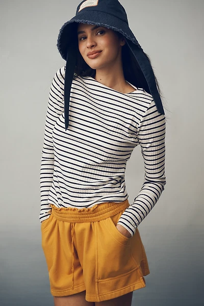 Sanctuary Long-Sleeve Boat-Neck Top