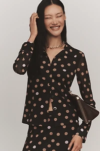 Sanctuary Mesh Fitted Buttondown Top