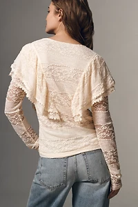 Sanctuary Ruffle Lace Top