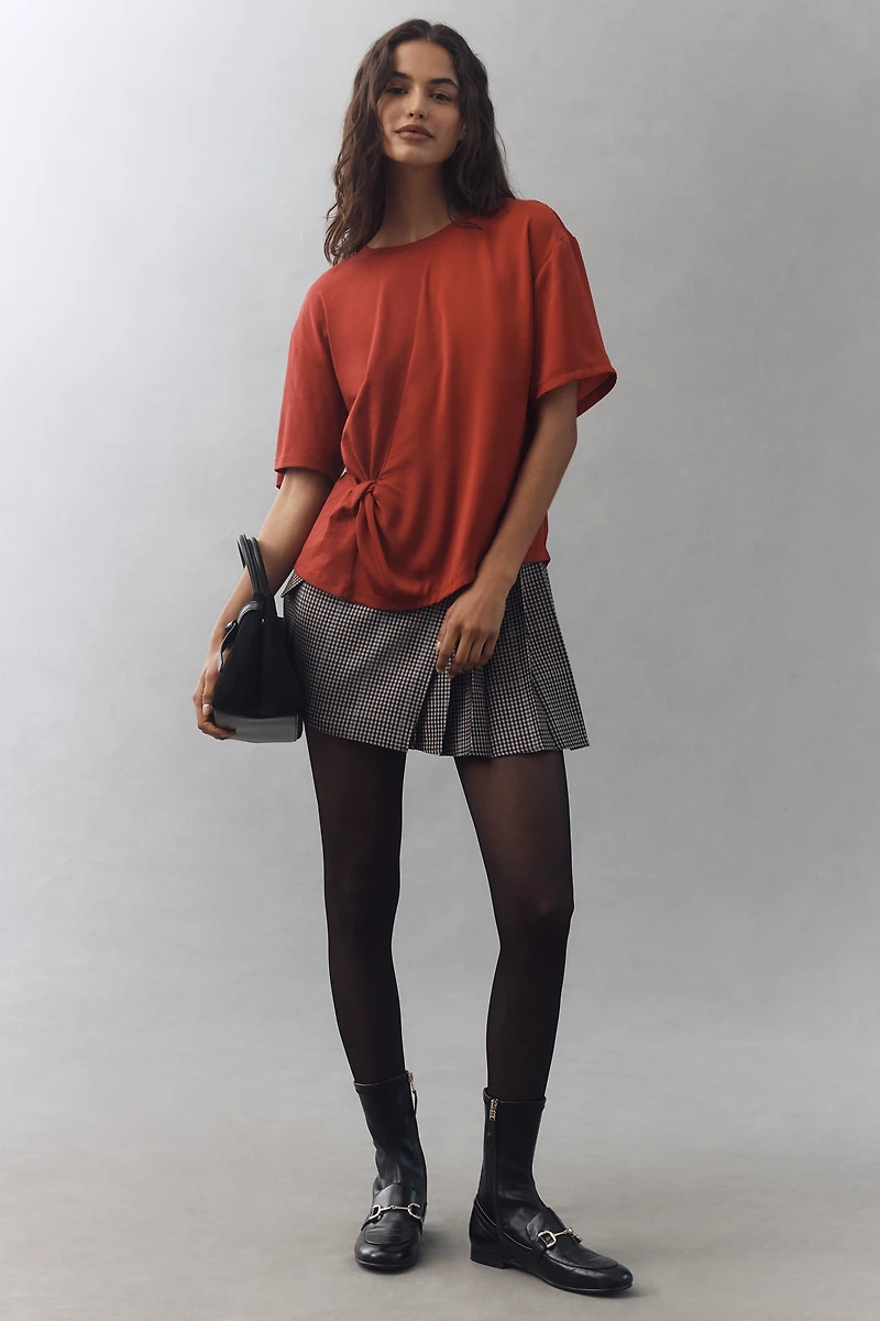 Sanctuary Satin Mix Knotted Tee