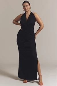 NIA Declan Plus Halter V-Neck Top