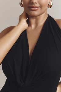 NIA Declan Plus Halter V-Neck Top