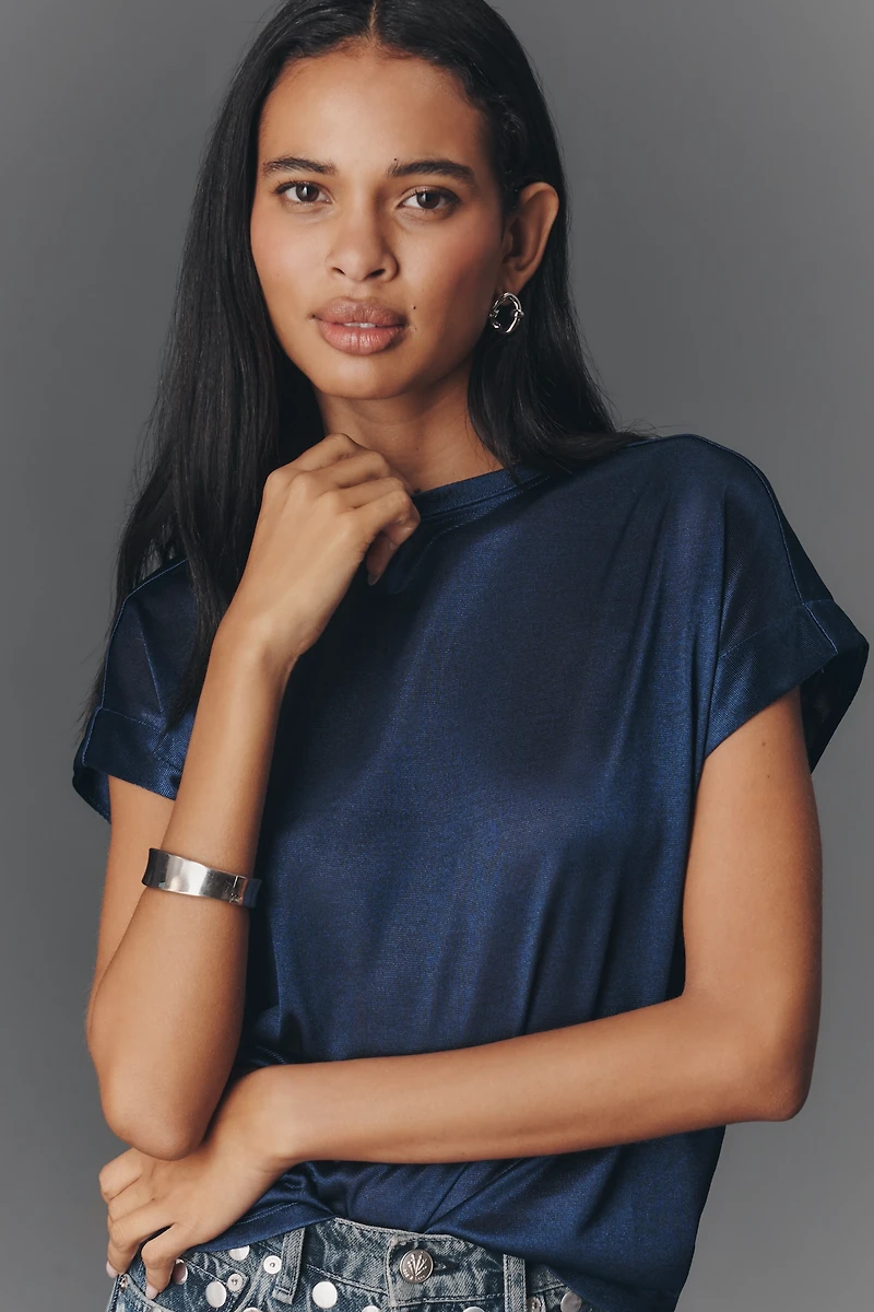 By Anthropologie Silky Shimmer Tee