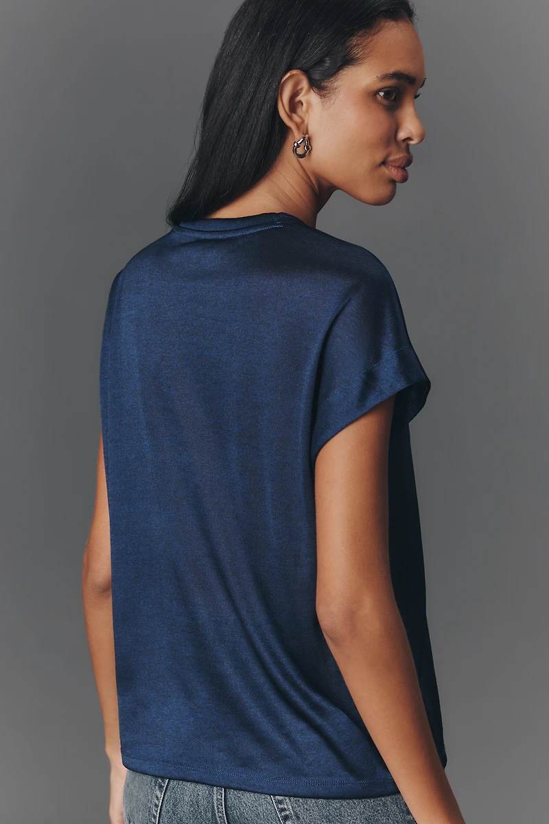 By Anthropologie Silky Shimmer Tee