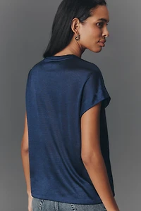 By Anthropologie Silky Shimmer Tee