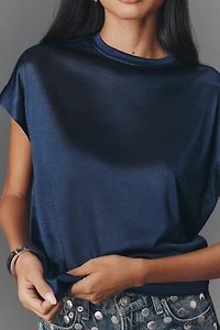 By Anthropologie Silky Shimmer Tee