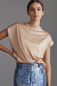 By Anthropologie Silky Shimmer Tee