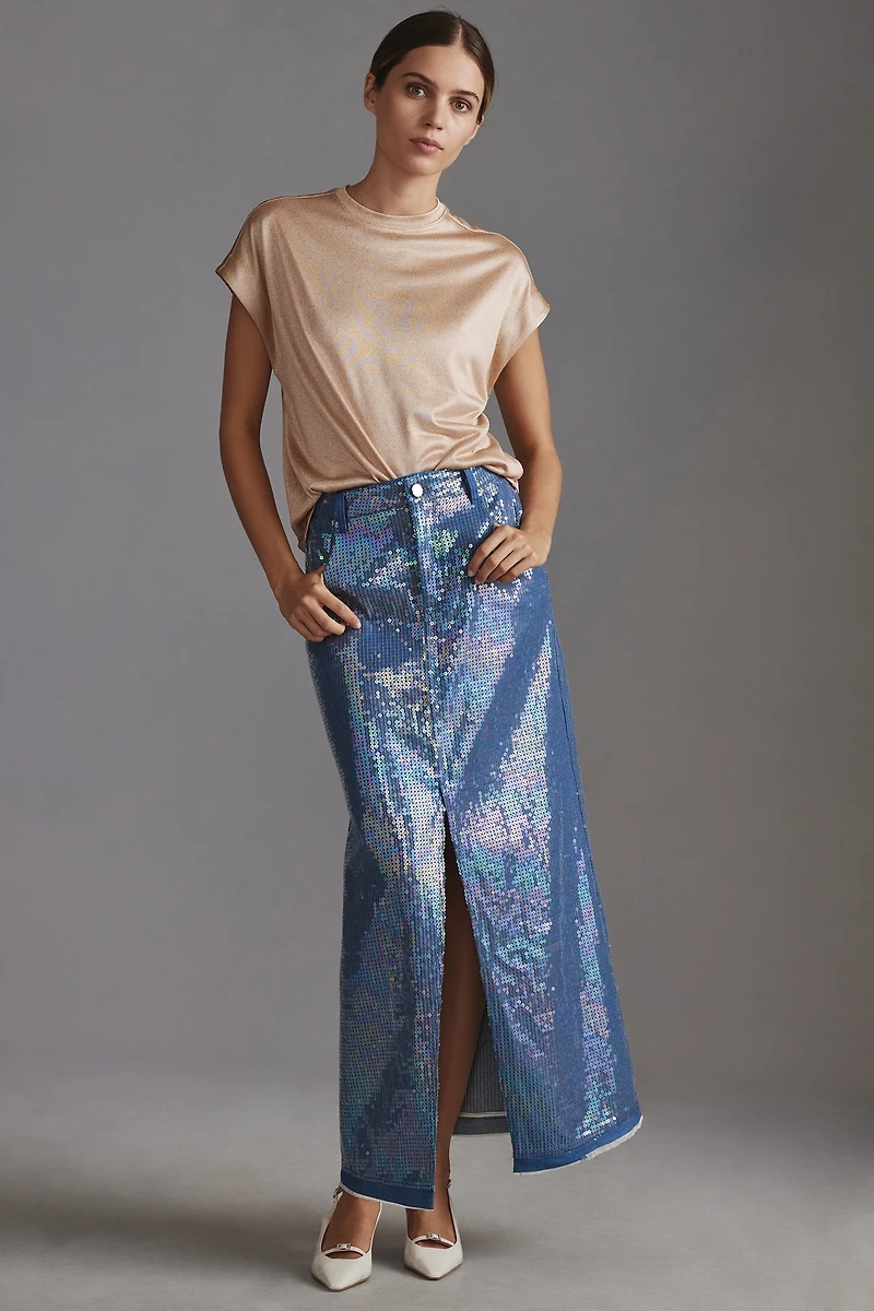 By Anthropologie Silky Shimmer Tee