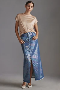 By Anthropologie Silky Shimmer Tee