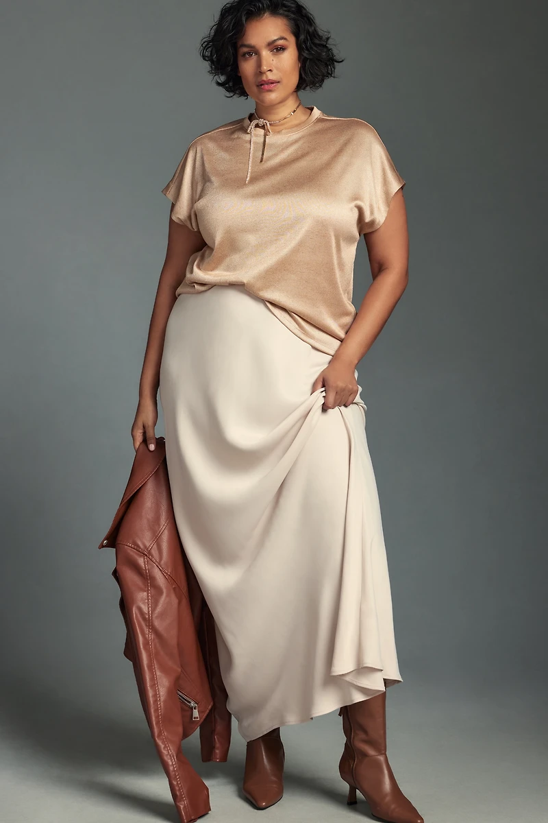 By Anthropologie Silky Shimmer Tee