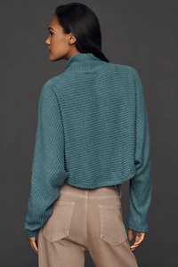 Pilcro Cozy Ribbed Turtleneck Batwing Pullover
