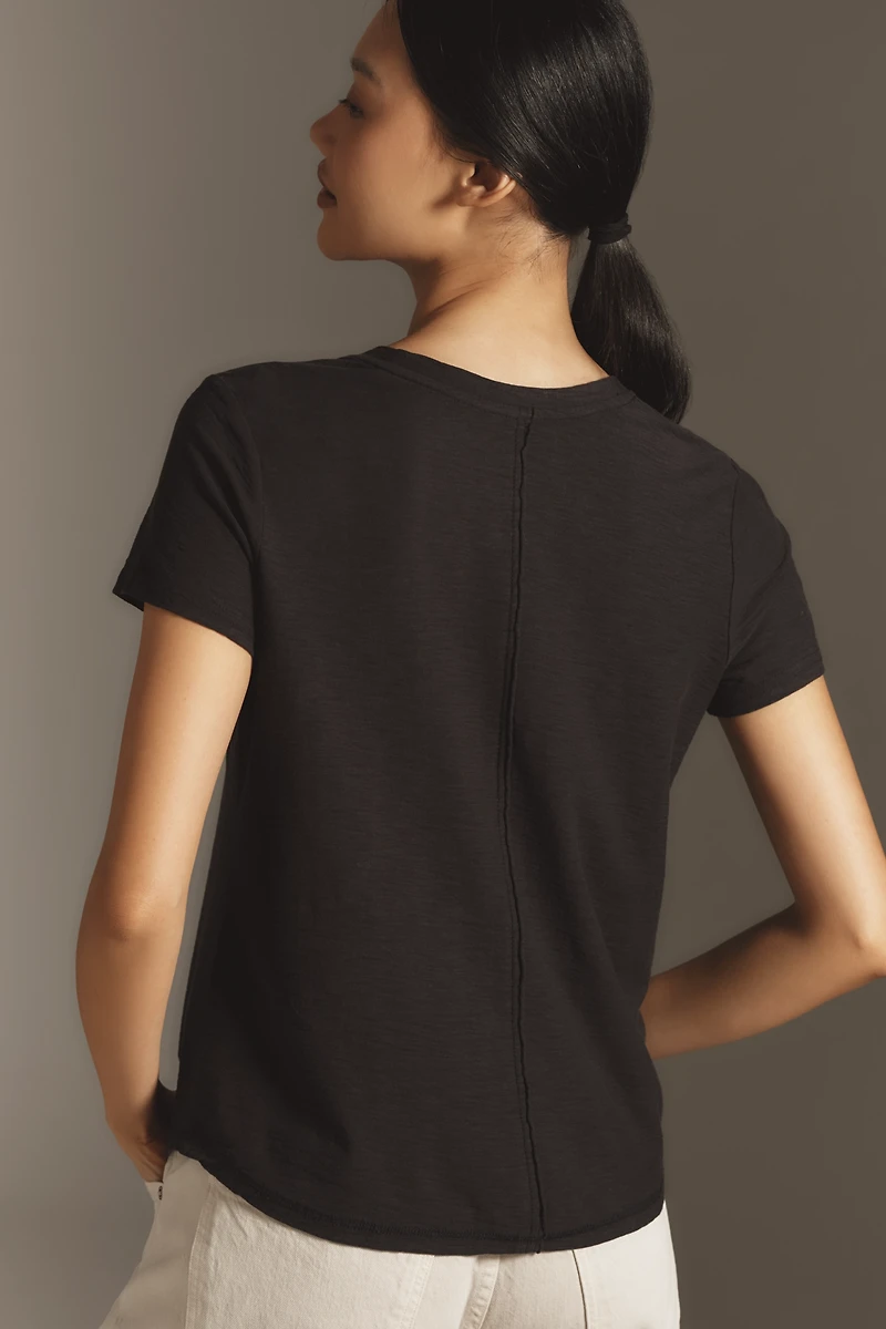 The Bennie Cotton Slub Crew-Neck Slim Tee by Pilcro