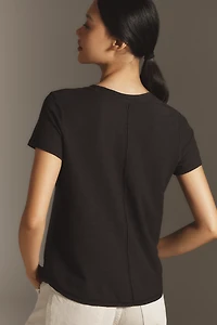 The Bennie Cotton Slub Crew-Neck Slim Tee by Pilcro