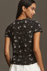 The Bennie Cotton Slub Crew-Neck Slim Tee by Pilcro 