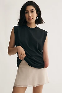 The Vinnie Cotton-Slub Crew-Neck Muscle Tee by Pilcro