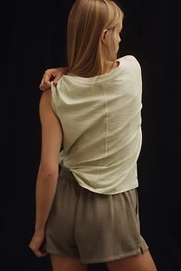 The Bennie Cotton-Slub V-Neck Short-Sleeve Tee by Pilcro