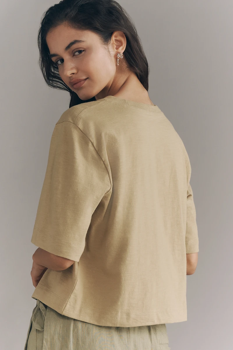 The Corey Short-Sleeve Boxy Tee by Maeve