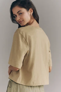 The Corey Short-Sleeve Boxy Tee by Maeve