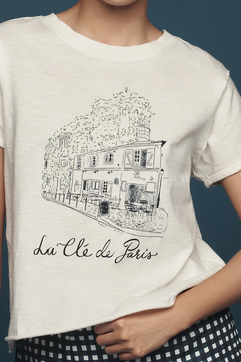 Laura Cruse x Anthropologie Paris Café Graphic Tee
