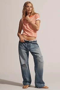 The Caitlin Boxy Tee by Maeve: Geo Printed Edition