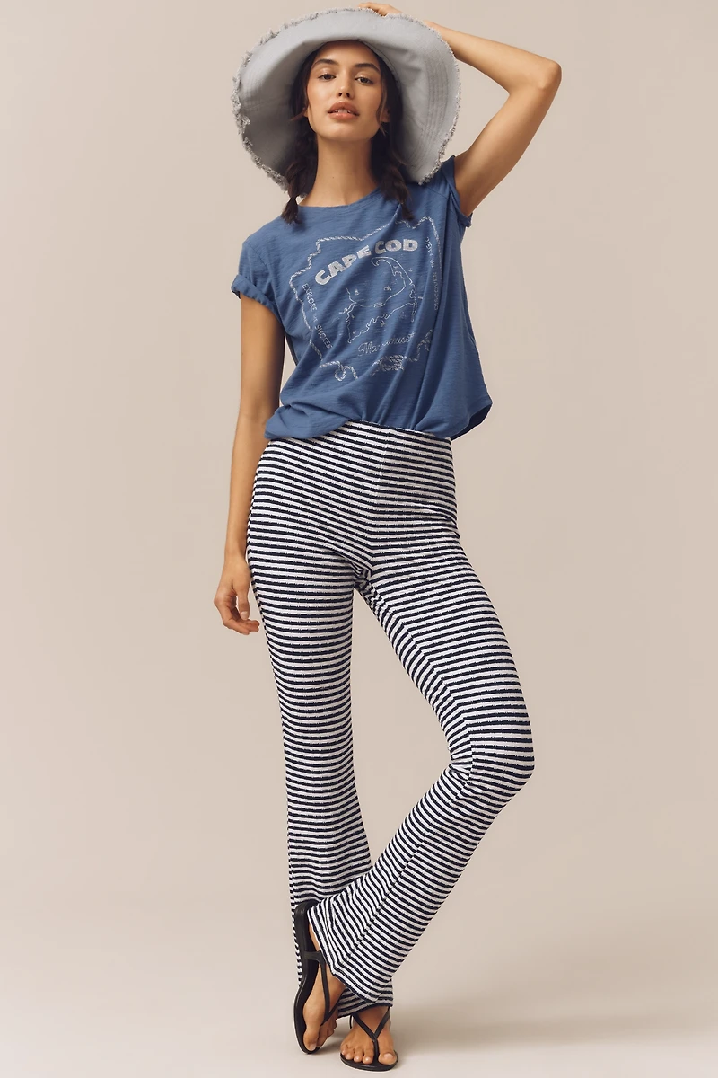 The Bennie Cotton-Slub Crew-Neck Tee by Pilcro: Cape Cod Graphic Edition