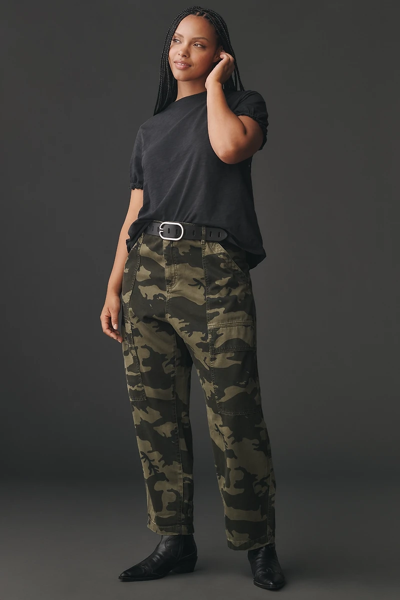 The Bennie Puff-Sleeve Crew-Neck Tee by Pilcro