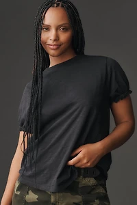 The Bennie Puff-Sleeve Crew-Neck Tee by Pilcro
