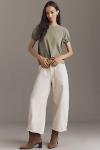 The Bennie Puff-Sleeve Crew-Neck Tee by Pilcro